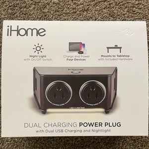 Brand new unopened iHome H10 dual charging power plug